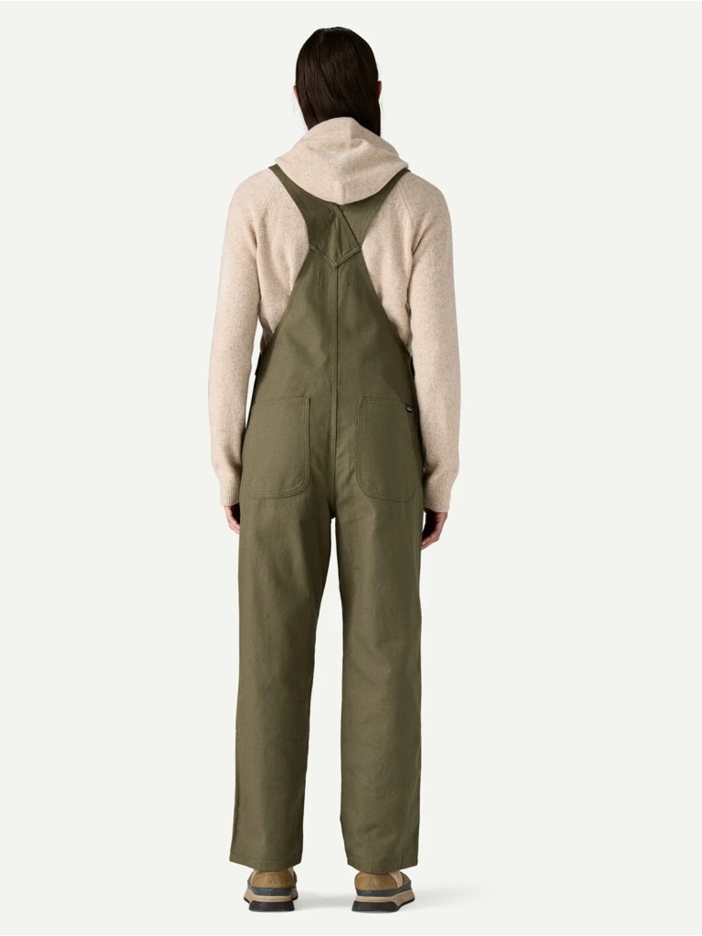 Patagonia Olive Green Basin Green Women's Overalls Jumpsuit Coveralls - Picture 3 of 3